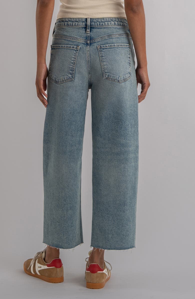 KUT from the Kloth Gwen Raw Hem High Waist Crop Wide Leg Jeans, Alternate, color, Regard