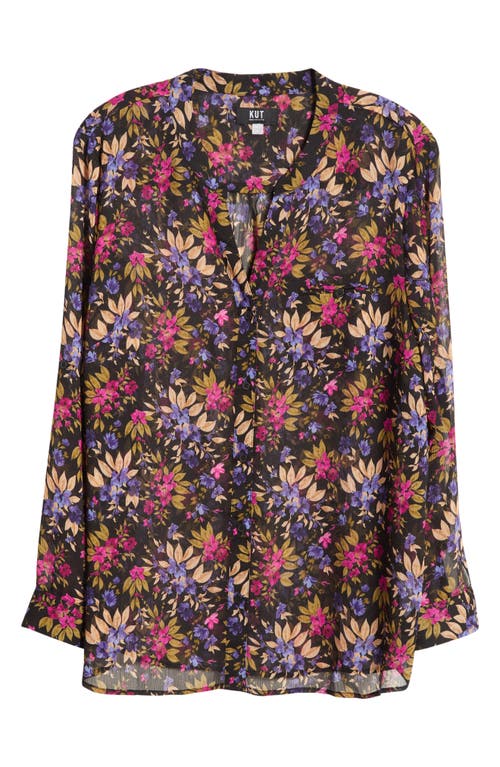 KUT FROM THE KLOTH KUT FROM THE KLOTH JASMINE ROLL SLEEVE TOP 