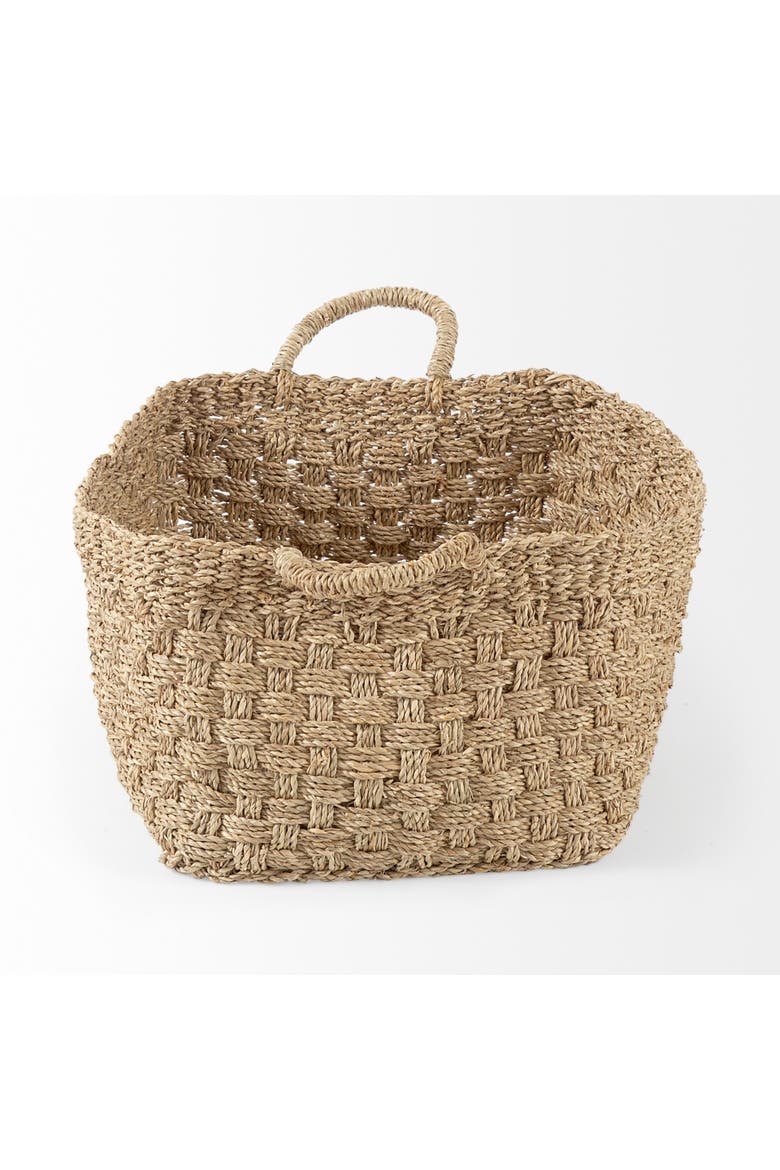 Emra Set of 3 Seagrass Rectangular Basket, Alternate, color, Brown