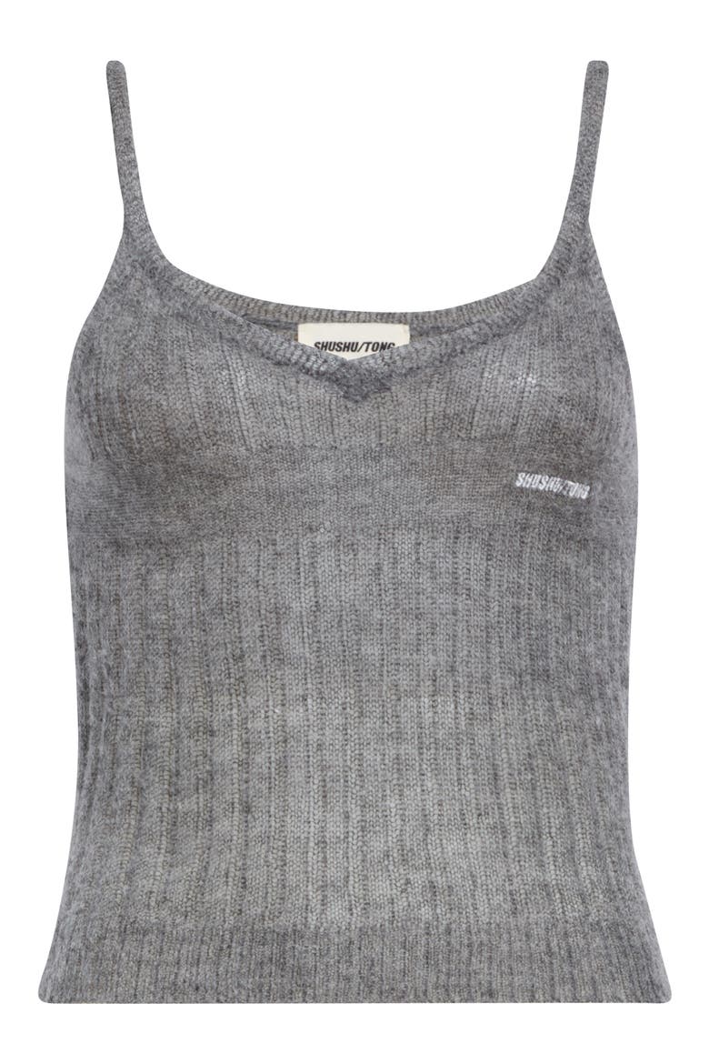 Wool & Mohair Blend Rib Sweater Camisole, Main, color, GREY