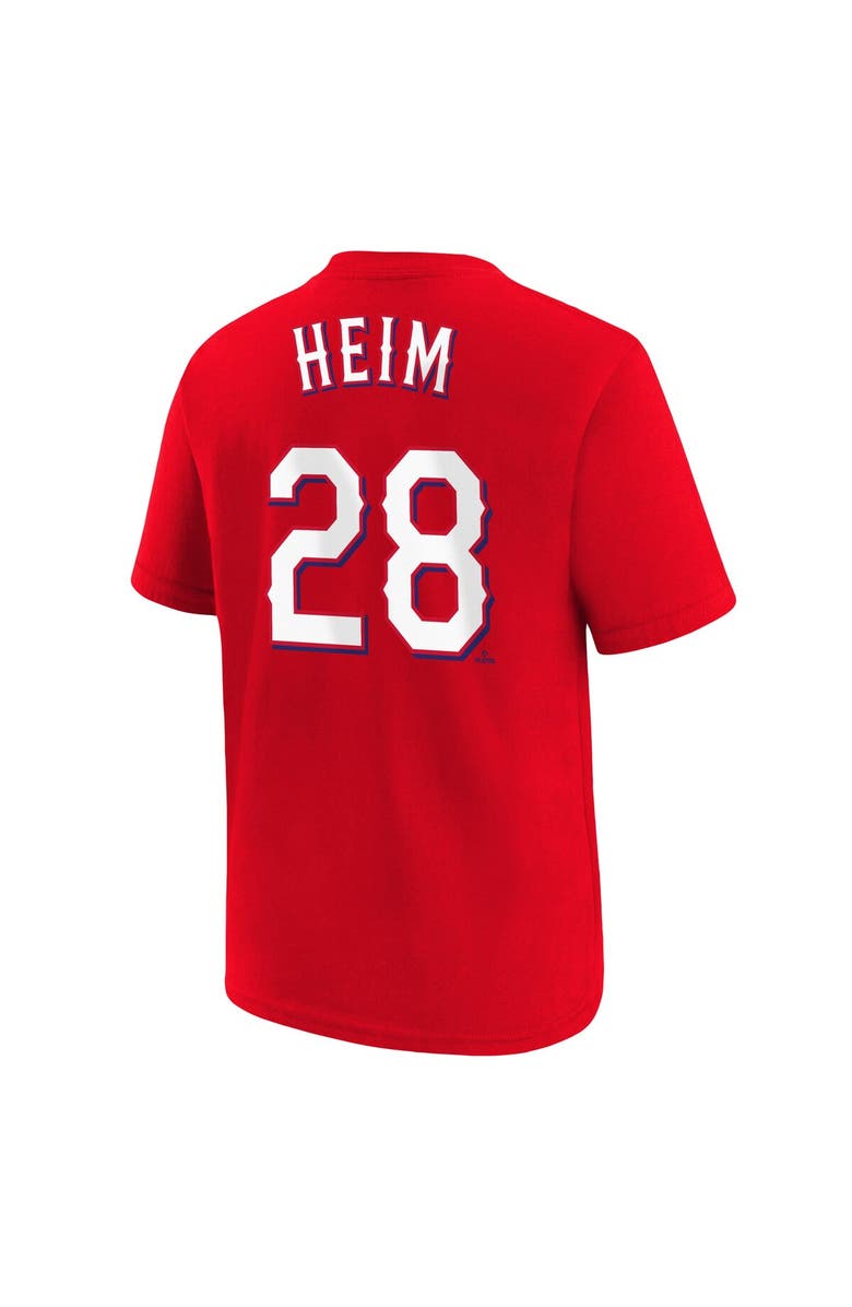 Nike Youth Nike Jonah Heim Red Texas Rangers Name & Number T-Shirt, Alternate, color, Red