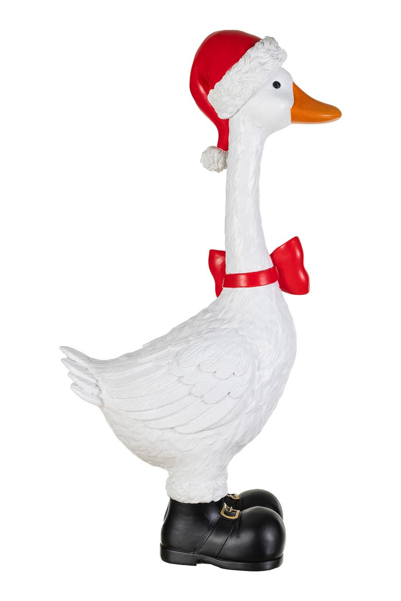 24"H Christmas Polyresin Goose Porch Decor, Alternate, color, White
