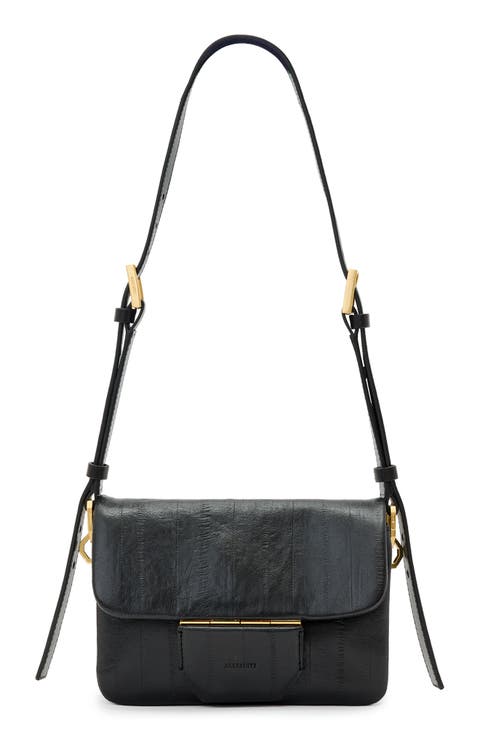 Jupiter Eel Skin Embossed Leather Crossbody Bag