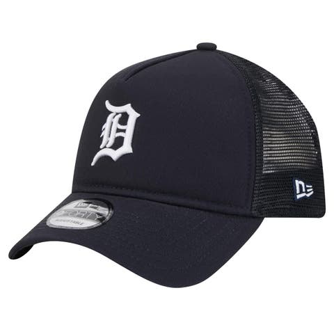 Men's New Era Navy Detroit Tigers 9FORTY A-Frame Trucker Adjustable Hat