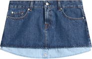 7 For All Mankind Cherry Layer Denim Skirt