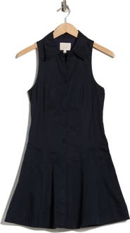 Cinq à Sept Poppy Sleeveless Stretch Twill Shirtdress