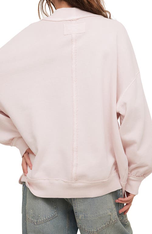 Free People Palm Springs Mock Neck Cotton Fleece Sweatshirt In Multi