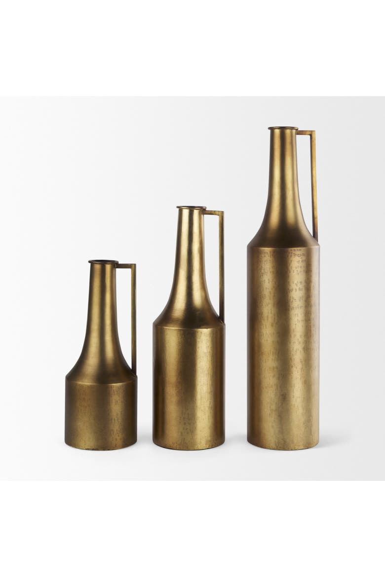 Aubrey Iron Jug Vase, Alternate, color, Gold