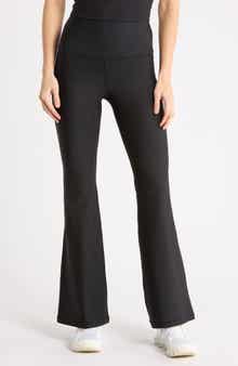 Pinstripe High Waist Flare Leggings