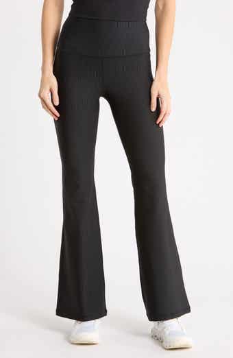 Pinstripe High Waist Flare Leggings