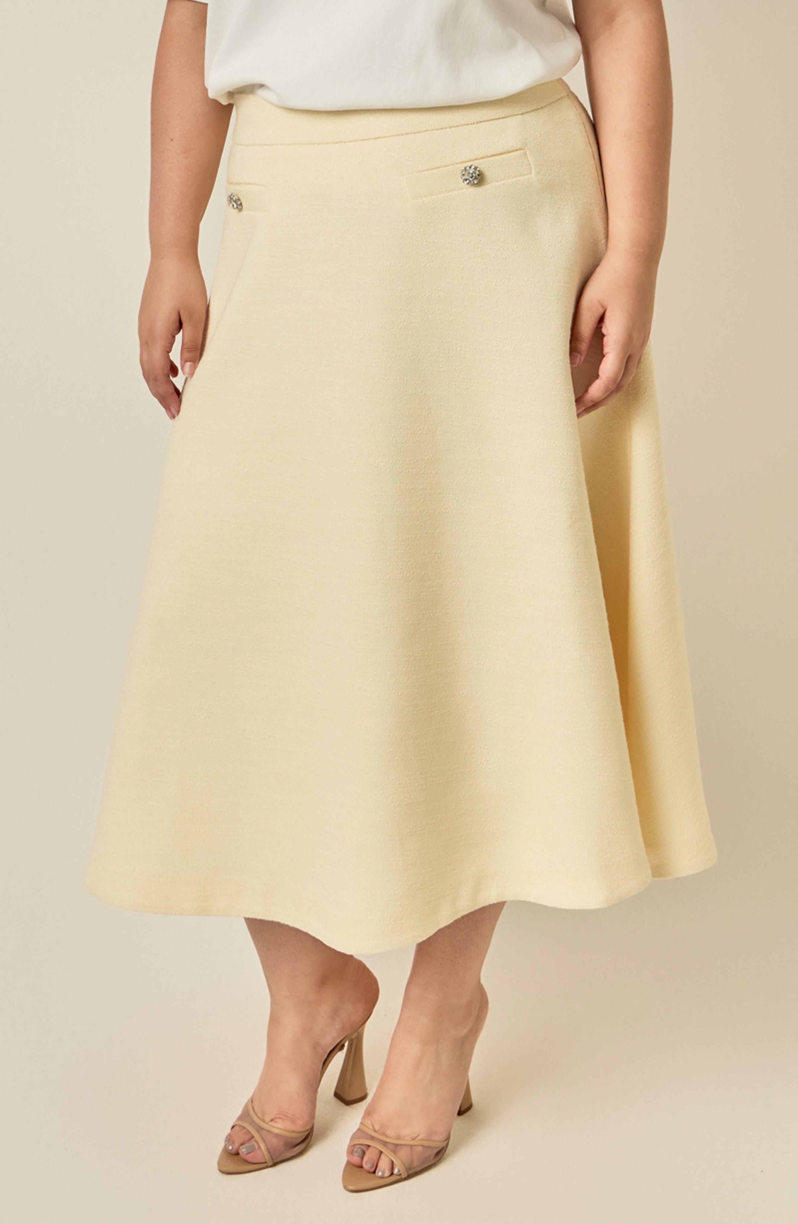 Endless Rose Tweed A-Line Maxi Skirt (Women) | Nordstrom
