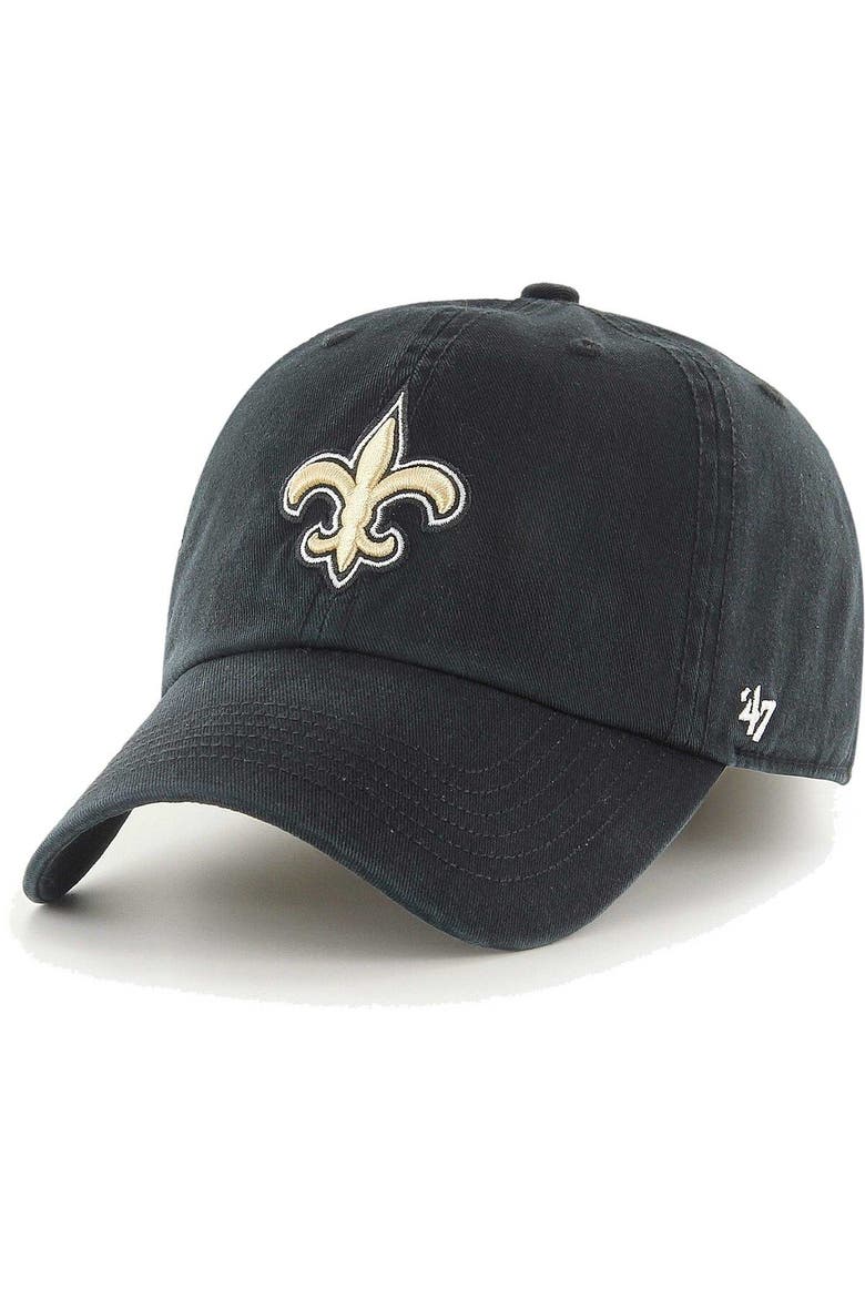 Men's '47 Black New Orleans Saints Franchise Logo Fitted Hat, Main, color, Black