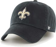 '47 Men's '47 Black New Orleans Saints Franchise Logo Fitted Hat