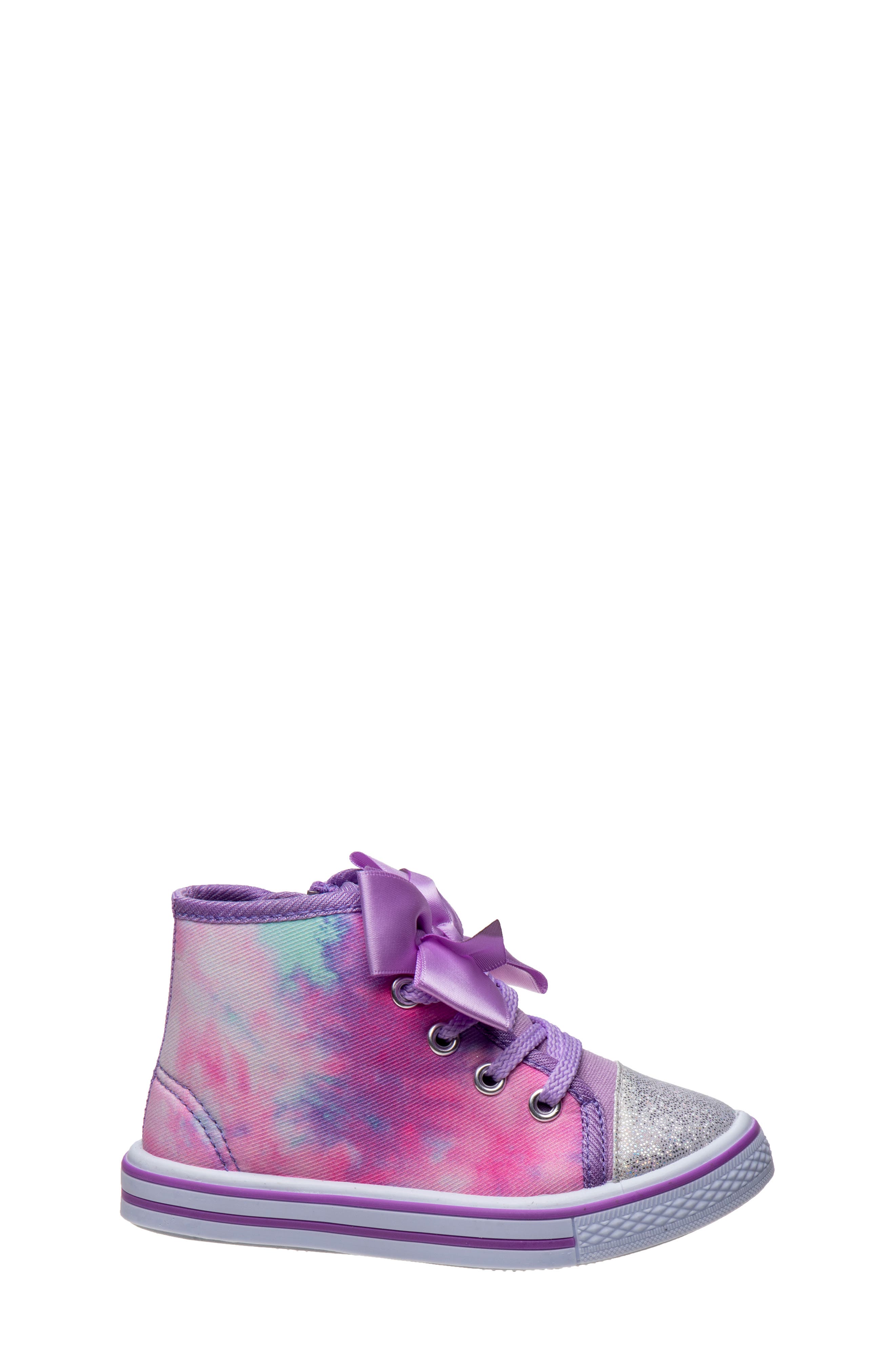 Laura Ashley Tie Dye Bow High Top Sneaker, Alternate, color, 