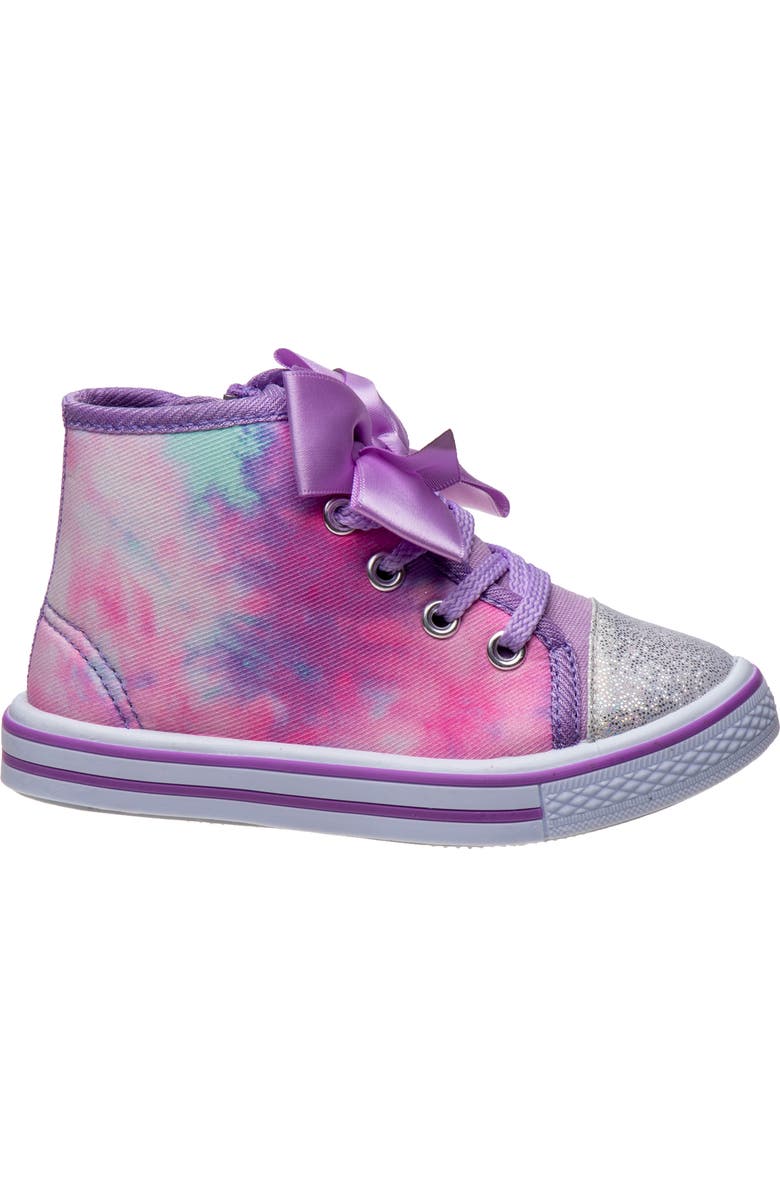 Laura Ashley Tie Dye Bow High Top Sneaker, Alternate, color,