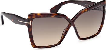 Fiore 63mm Oversize Gradient Butterfly Sunglasses