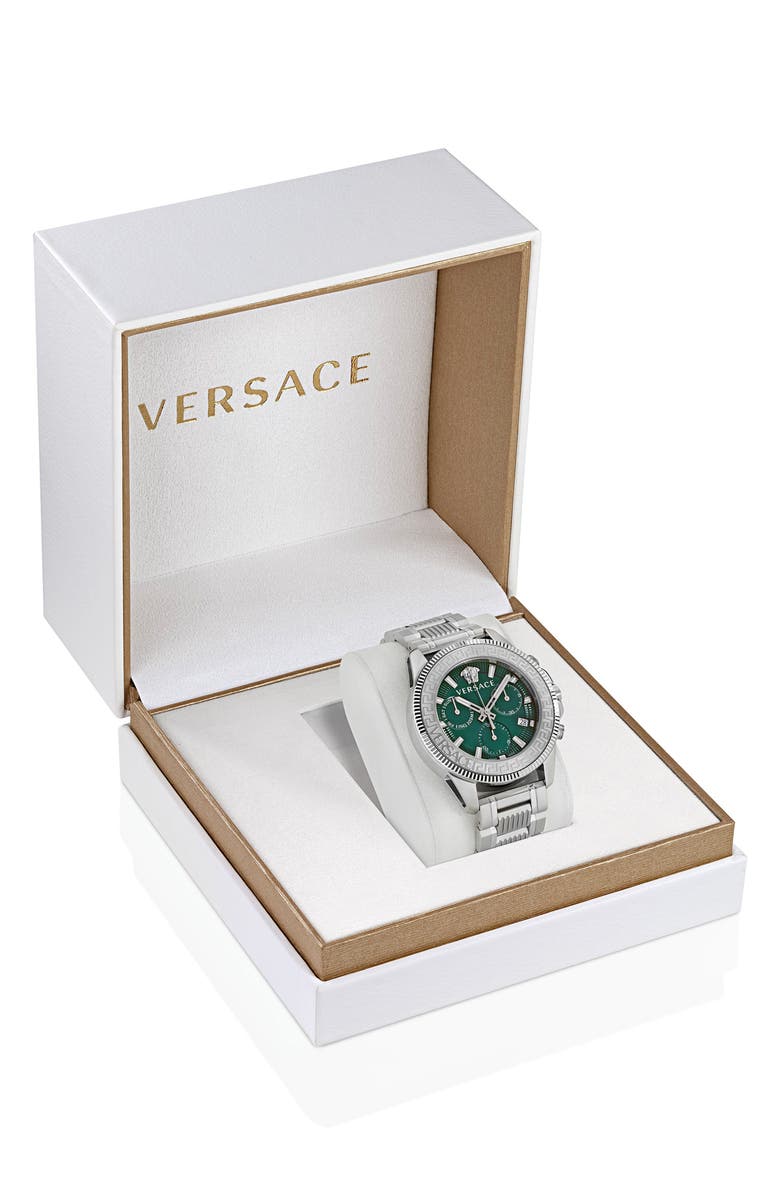 Versace Greca Action Chronograph Bracelet Watch, 45mm, Alternate, color,