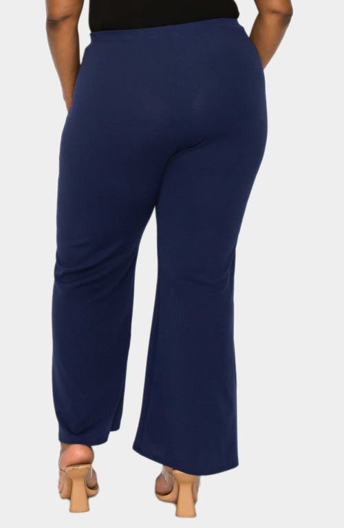 L I V D Blake Pintuck Pleat Wide Leg Pants In Navy