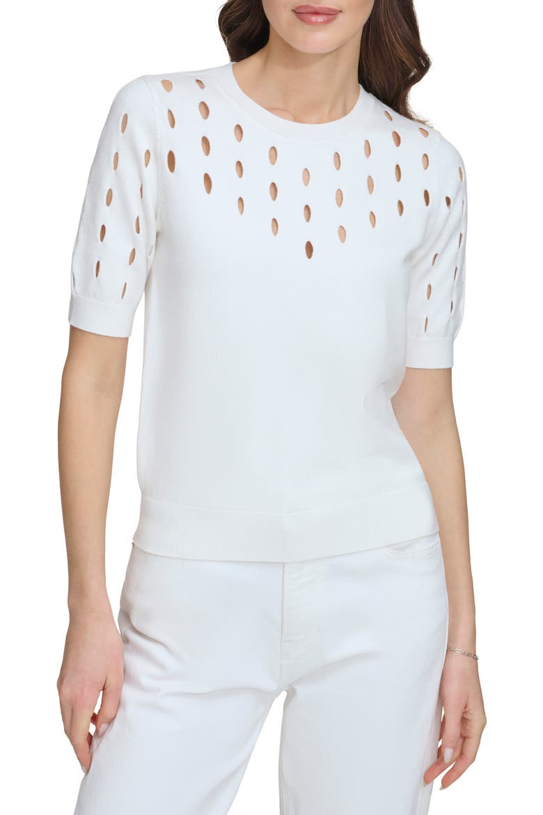 Cutout Detail Sweater, Main, color, IVORY