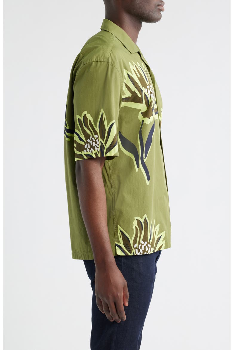 Lars Floral Camp Shirt, Alternate, color, MEDIUM GREEN