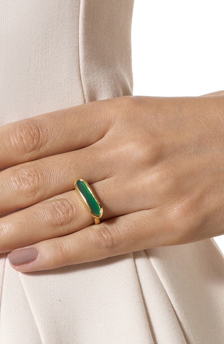 Monica Vinader Baja Stone Ring, Alternate, color, Yellow Gold