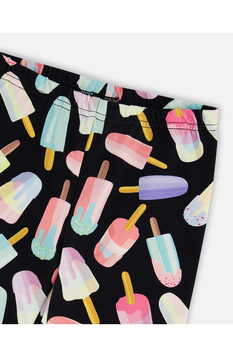 Deux par Deux Little Girl's Printed Capri Leggings Ice Lollipops, Alternate, color,