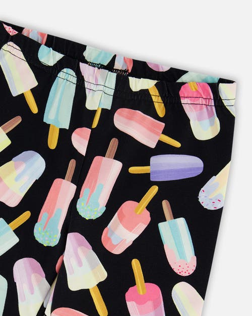 DEUX PAR DEUX DEUX PAR DEUX LITTLE GIRL'S PRINTED CAPRI LEGGINGS ICE LOLLIPOPS