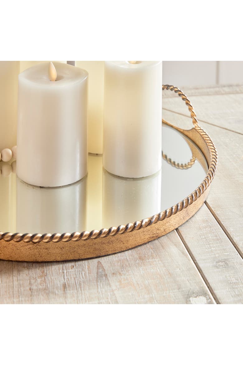 Braiden Decorative Mirrored Trays Set of 2, Alternate, color, Gold