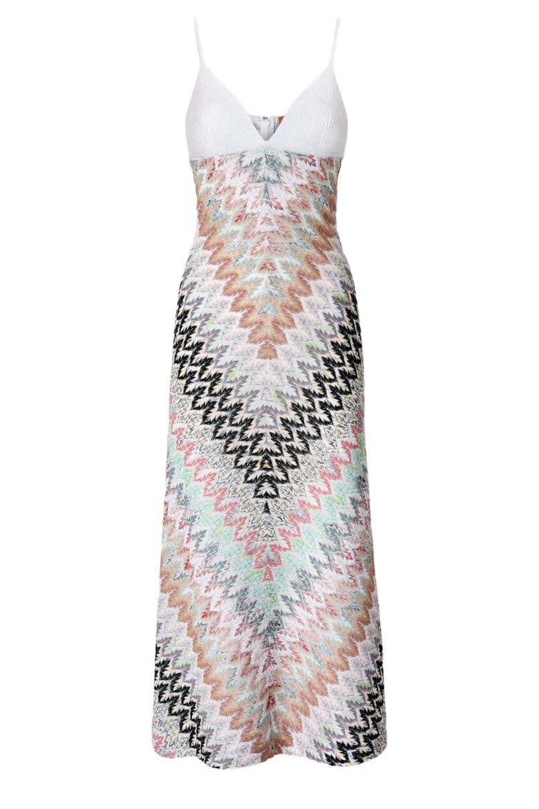 Sleeveless Long Dress With Contrast Top, Alternate, color, Multicoloured