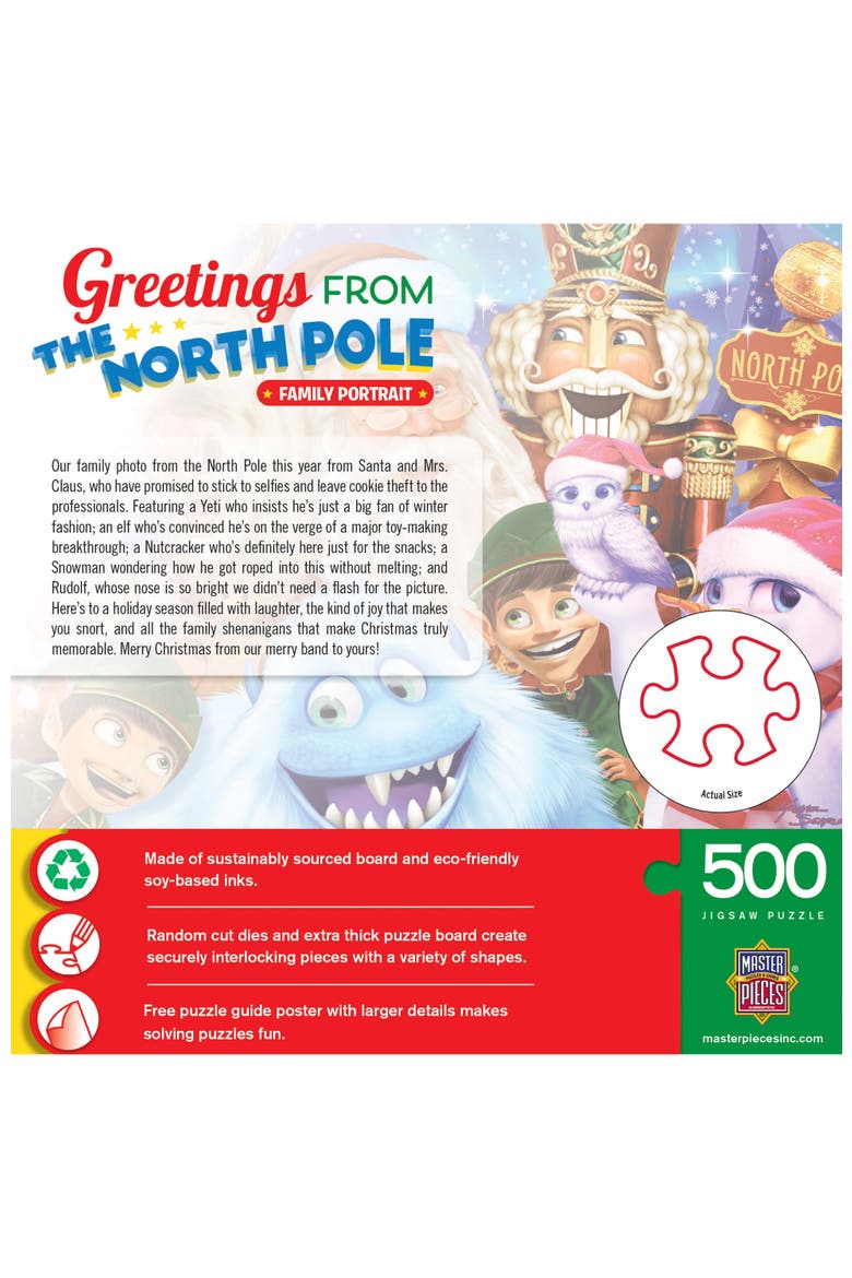 North Pole Family Portrait 500pc Puzzle, Alternate, color, Multicolor