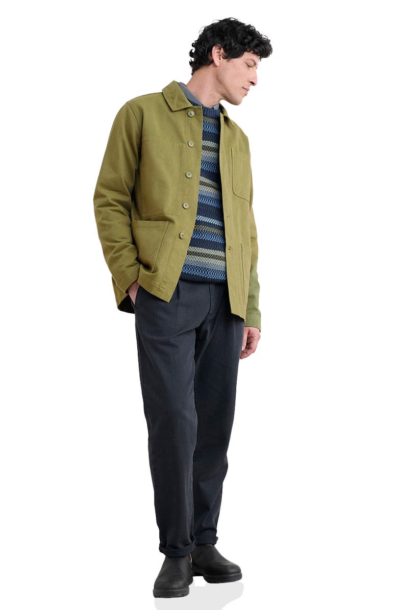 Seasalt Cornwall Helmsman Pleated Tapered Linen & Organic Cotton Pants, Alternate, color, Inkwell