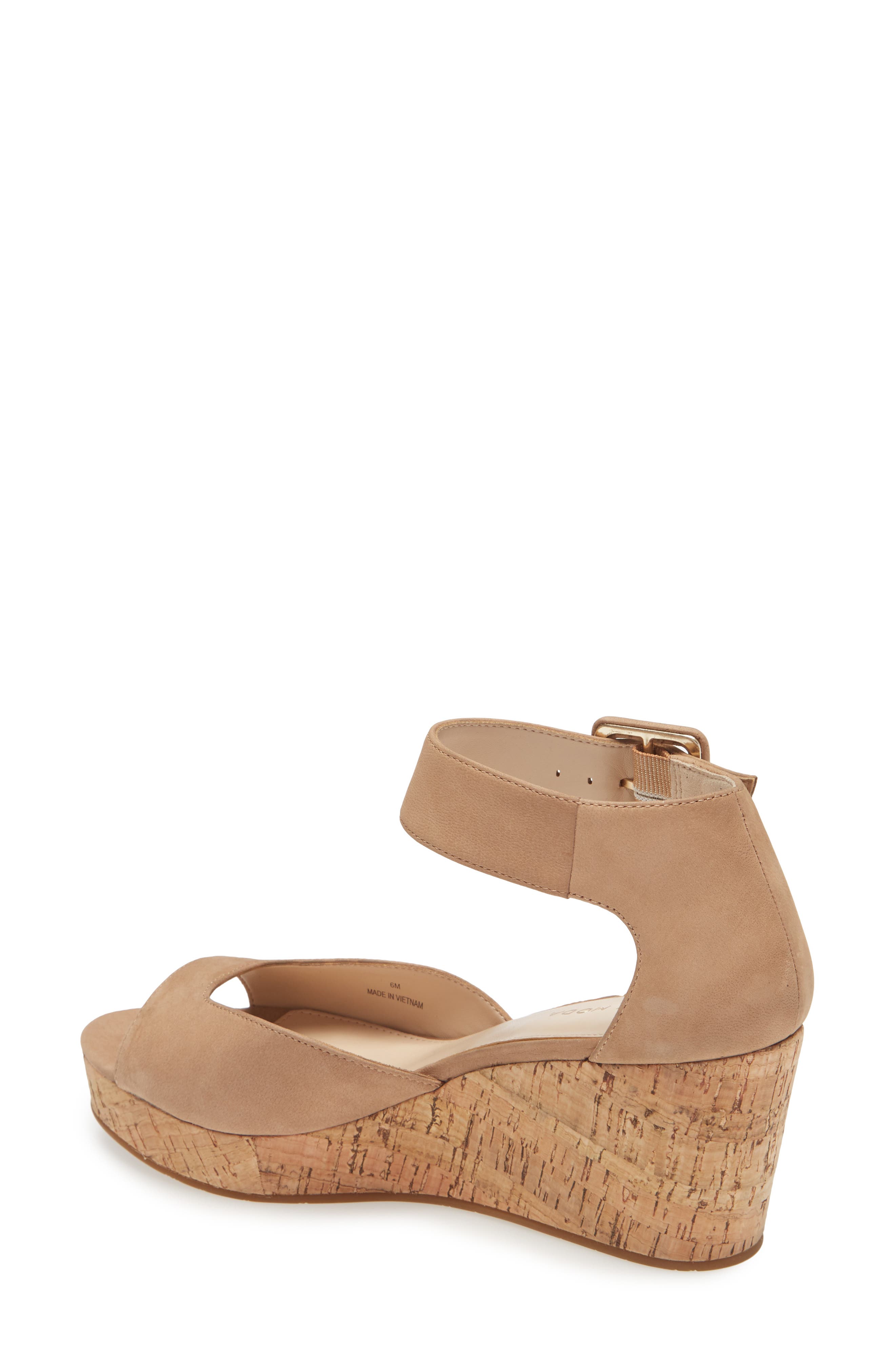 Koko Platform Wedge Sandal, Alternate, color, LATTE NUBUCK LEATHER
