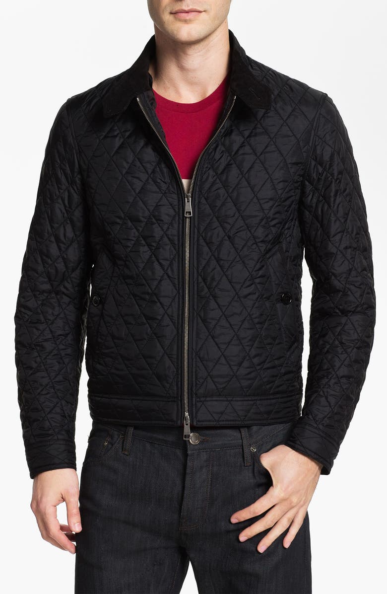 Burberry Brit 'Howson' Quilted Bomber Jacket, Main, color,