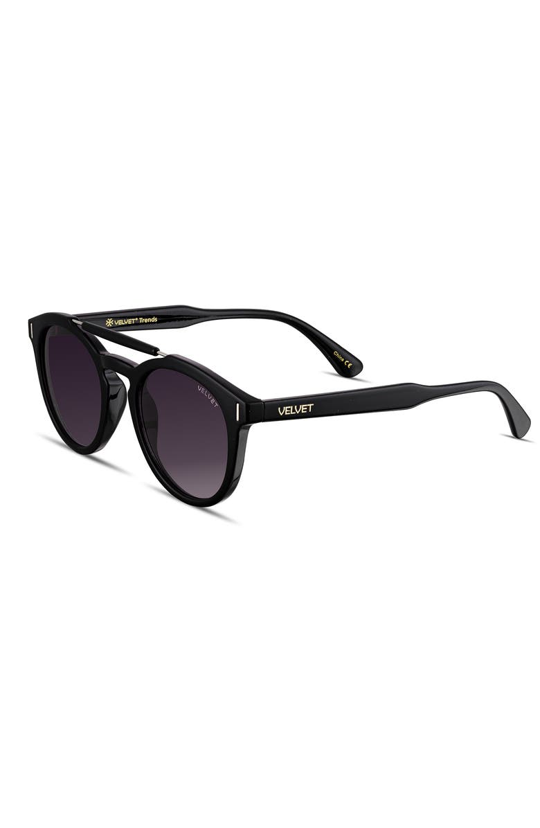 Velvet Eyewear Amelia Sunglasses, Alternate, color, Black