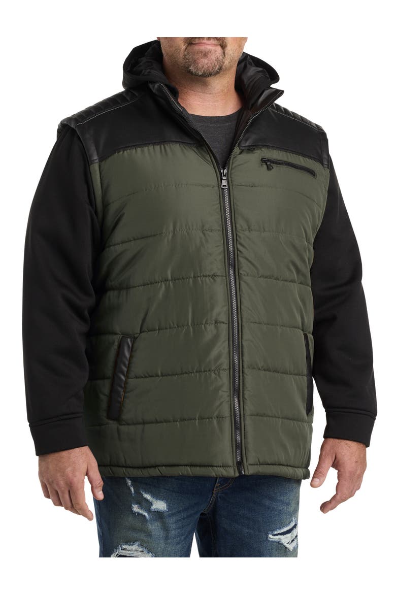 Big & Tall Vest Jacket, Main, color, OLIVE