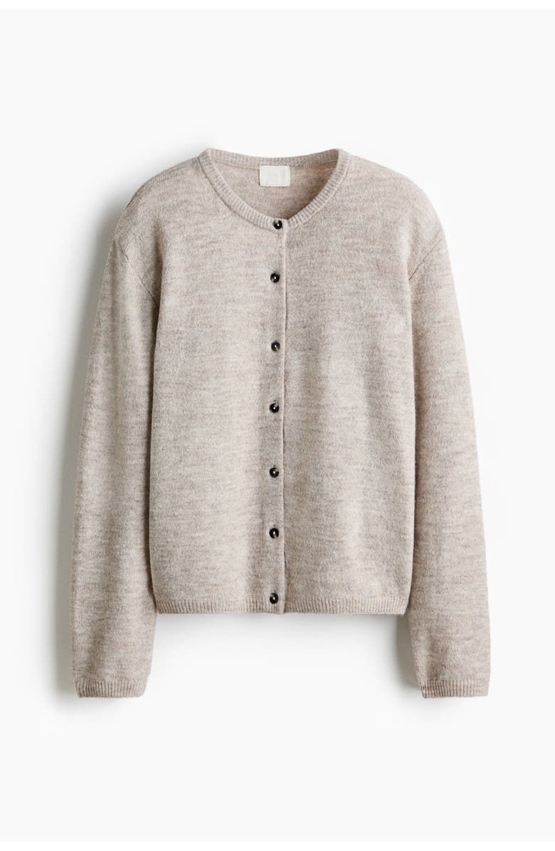 H&M Loose-fit cardigan, Main, color, Beige Melange