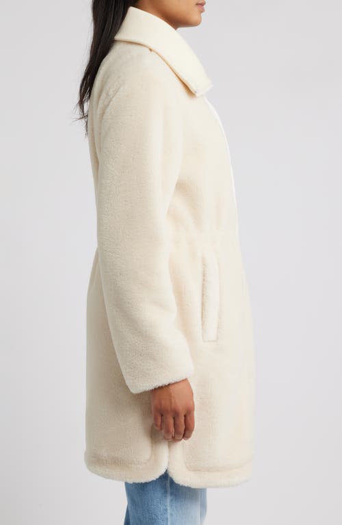 Bernardo Super Soft Faux Shearling Coat In Neutral