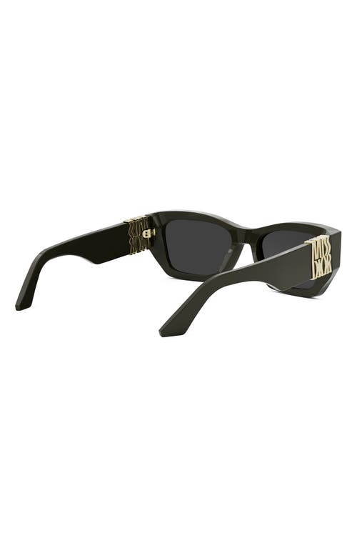 Dior Miss S1i 55mm Square Sunglasses In Dark Green/other/smoke