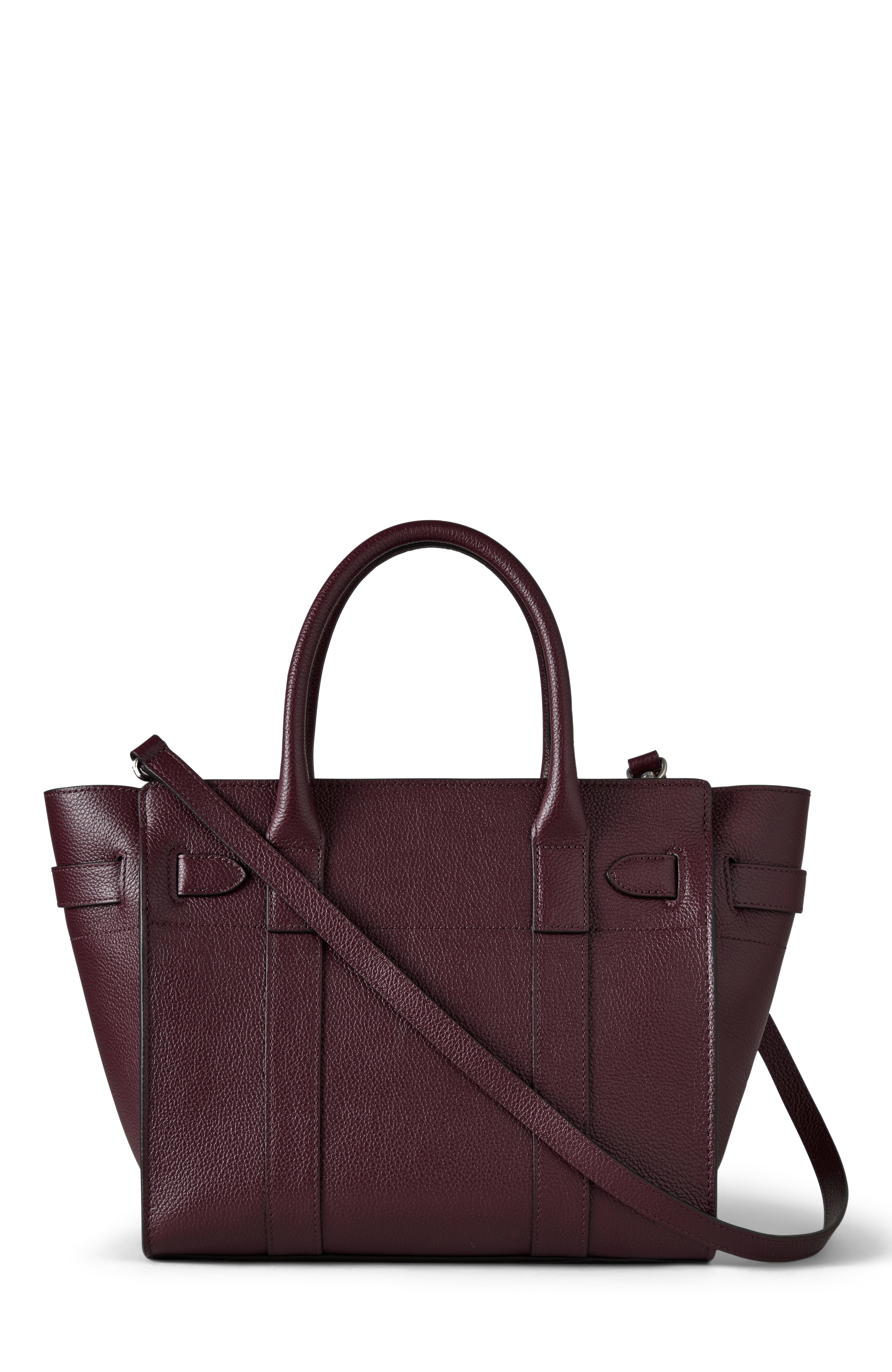 Mulberry Small Zipped Bayswater, Alternate, color, Black Cherry