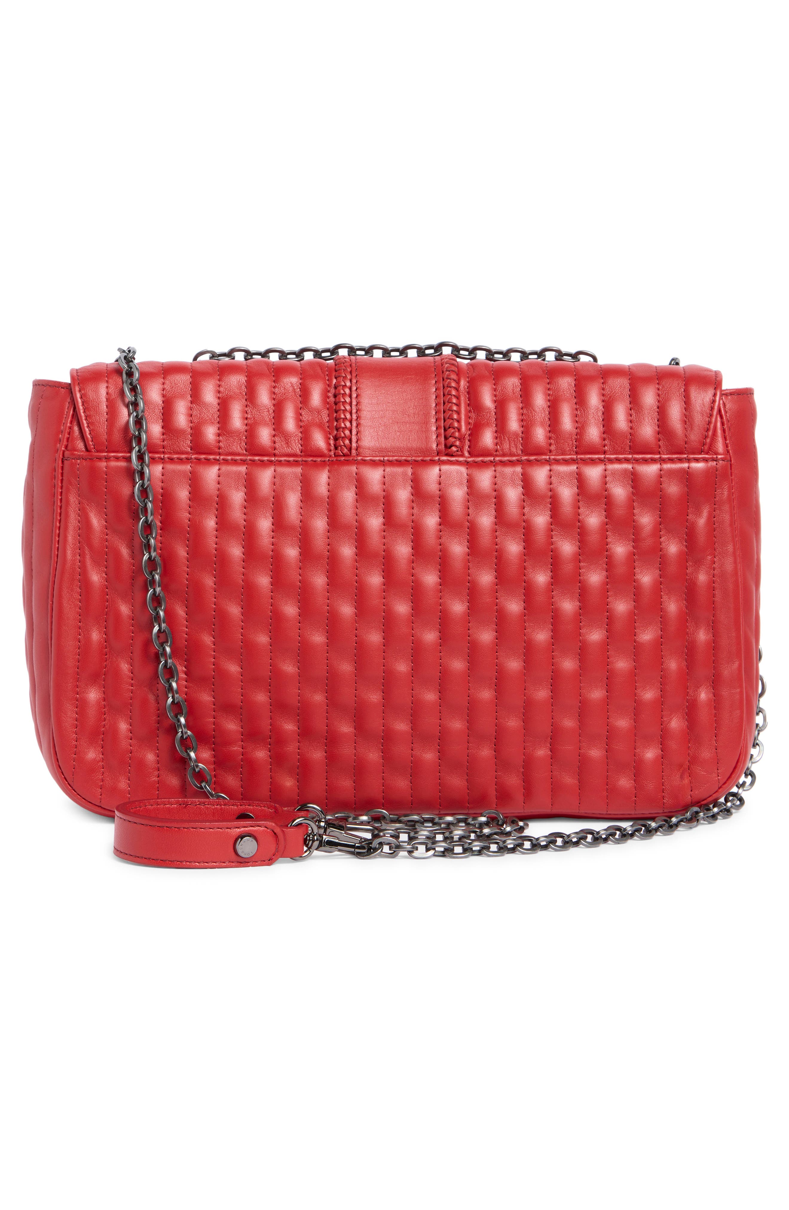 Longchamp Amazone Medium Quilted Leather Crossbody Bag, Alternate, color, Red