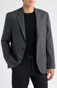 AllSaints Ross Checked Slim Fit Sport Coat