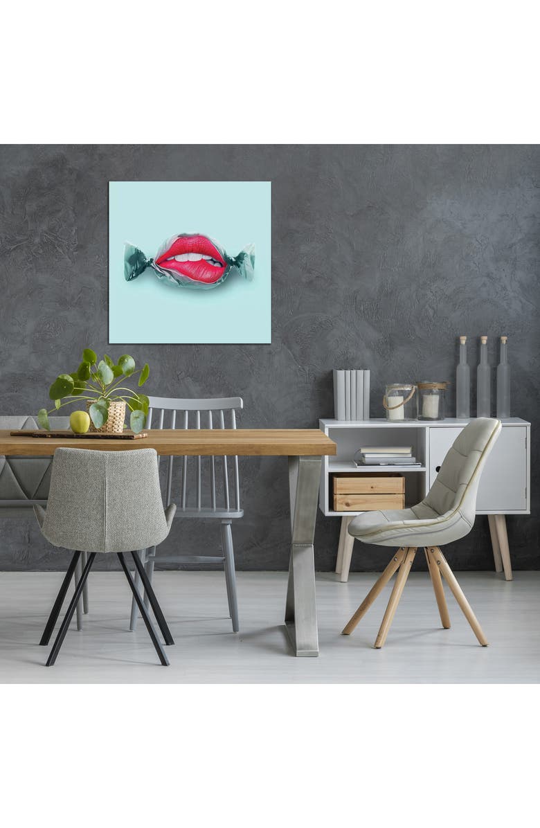 iCanvas Candy Lips Art Print by Jonas Loose, 18"x18", Alternate, color,