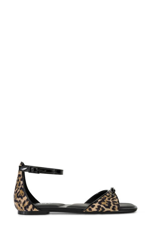 Dkny Dazey Ankle Strap Sandal In Natural/blk