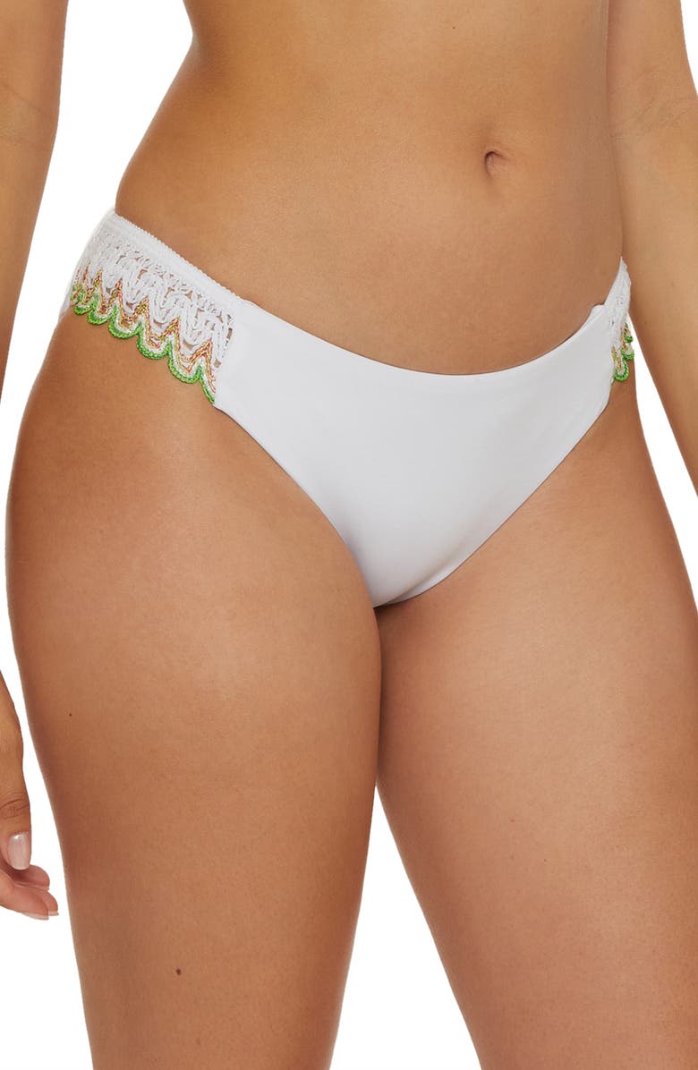 Becca Delilah Bikini Bottoms, Alternate, color, White