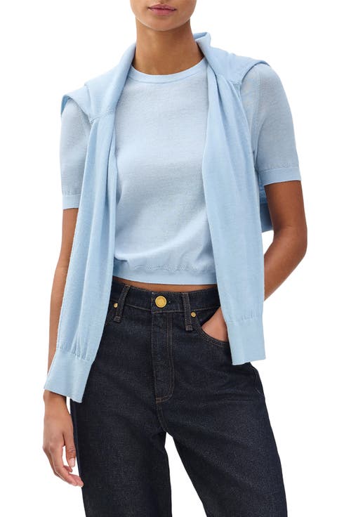 Adeline Short Sleeve Cashmere Sweater