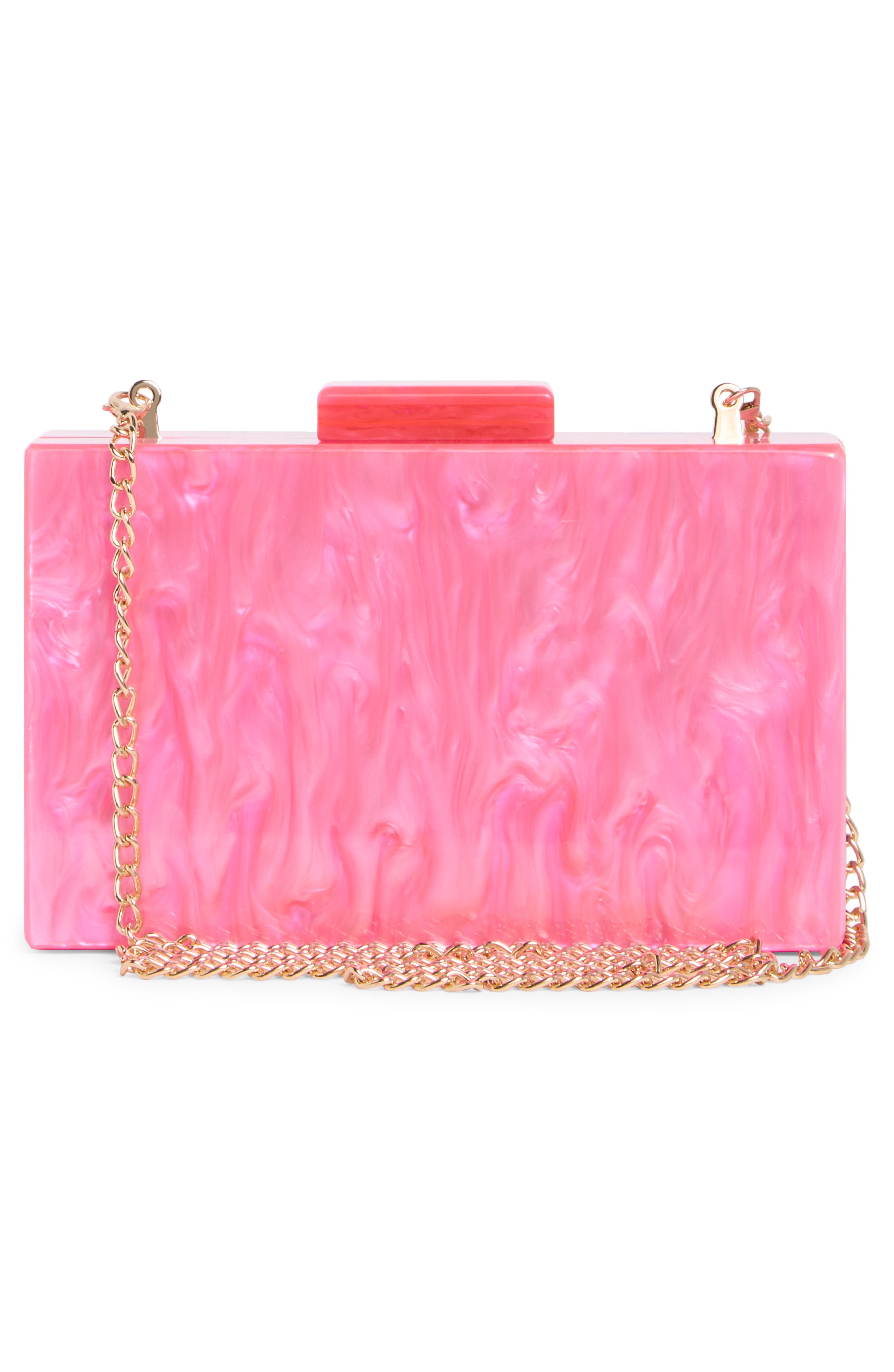 Jessica McClintock Arden Rainbow Clutch, Alternate, color, Rainbow Stripe