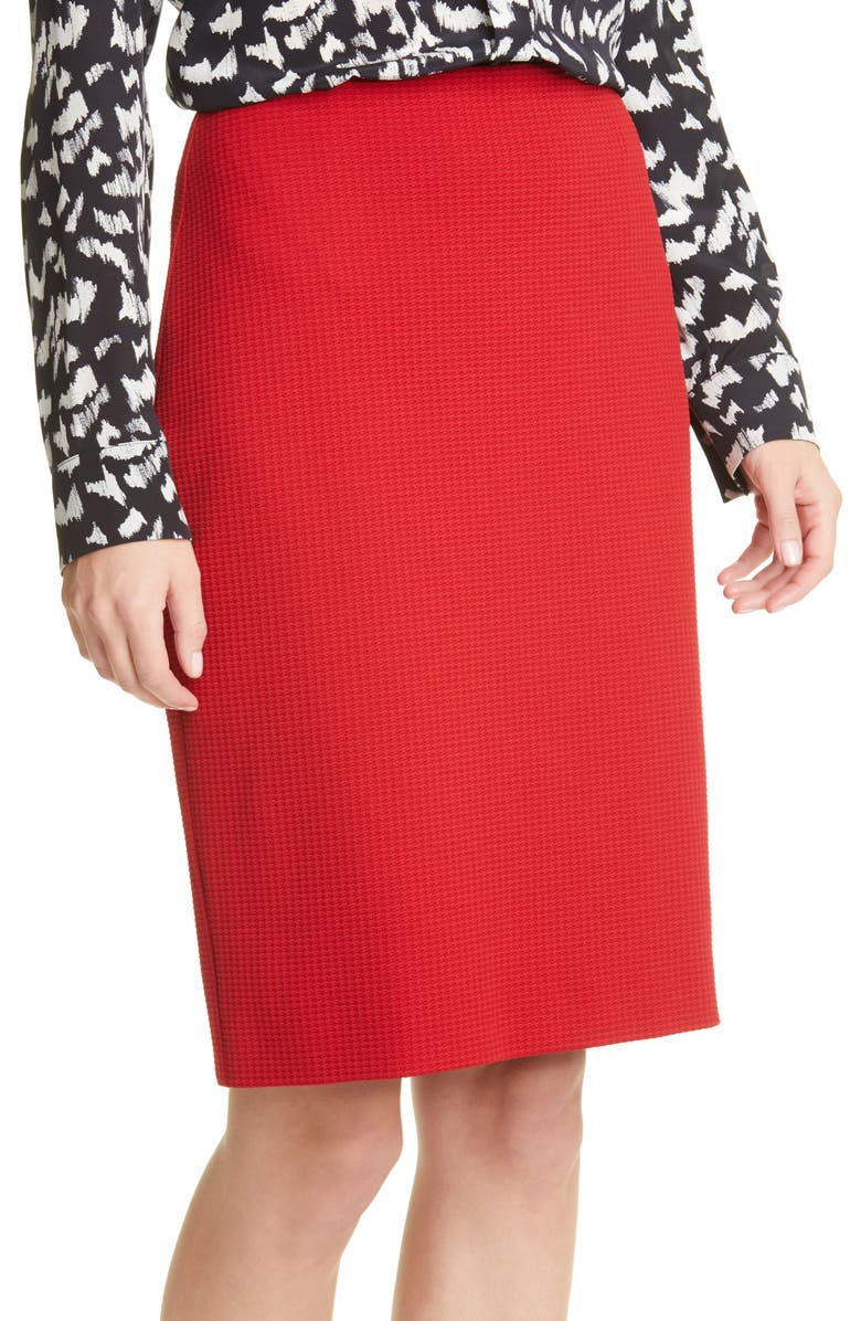 BOSS Vineka Woven Pencil Skirt, Alternate, color, 