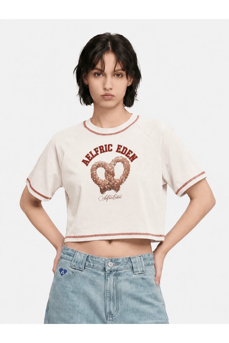 Cute Crop Short Tee, Main, color, White