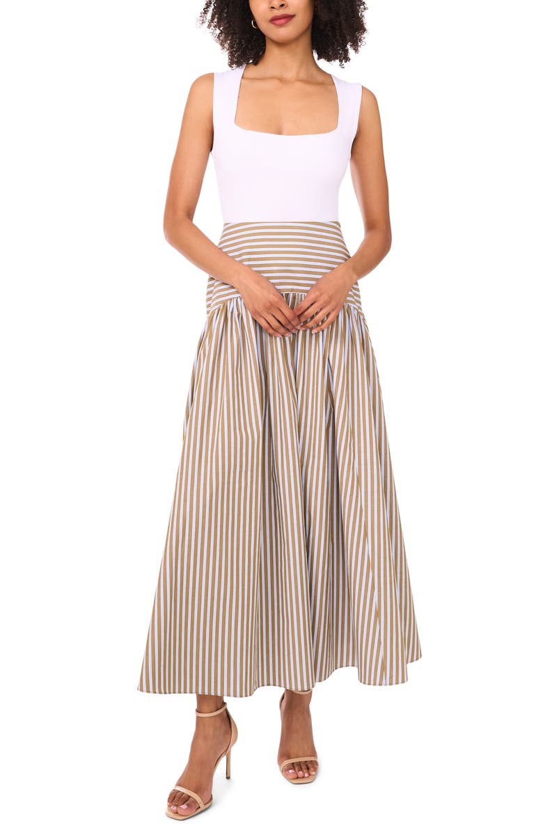 Parker The Talia Pleated Midi Skirt, Alternate, color, Blue/ Brown