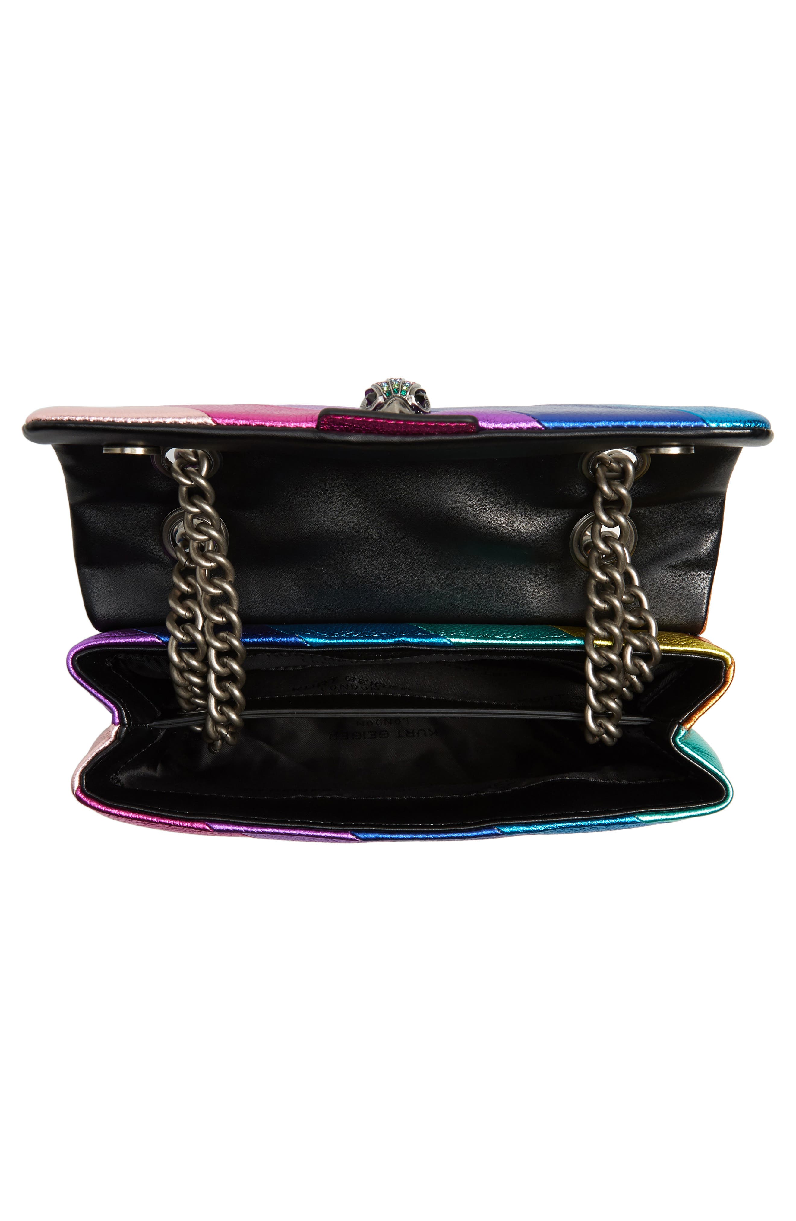 Kurt Geiger London Kensington Leather Convertible Shoulder Bag, Alternate, color, Pink Multi